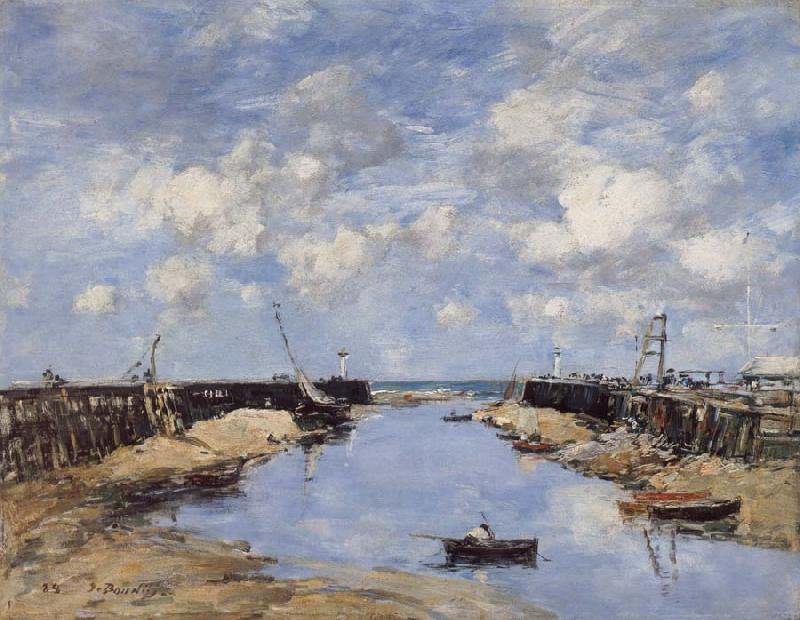 Eugene Boudin The Entrance to Trouville Harbour Sweden oil painting art